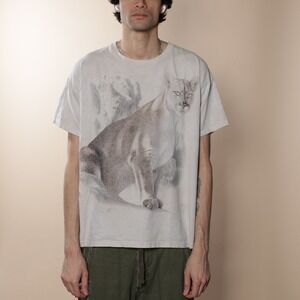The Mountain Big Face Cougar T Shirt XL Graphic Nature Animal Print USA